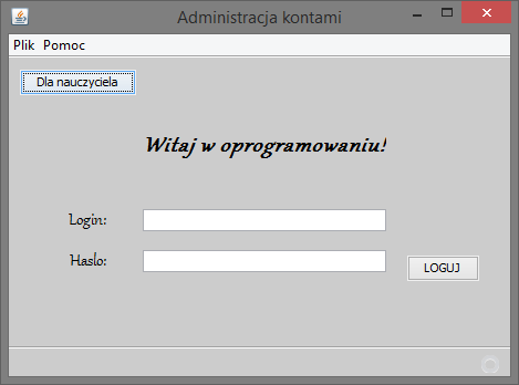 Menu główne.